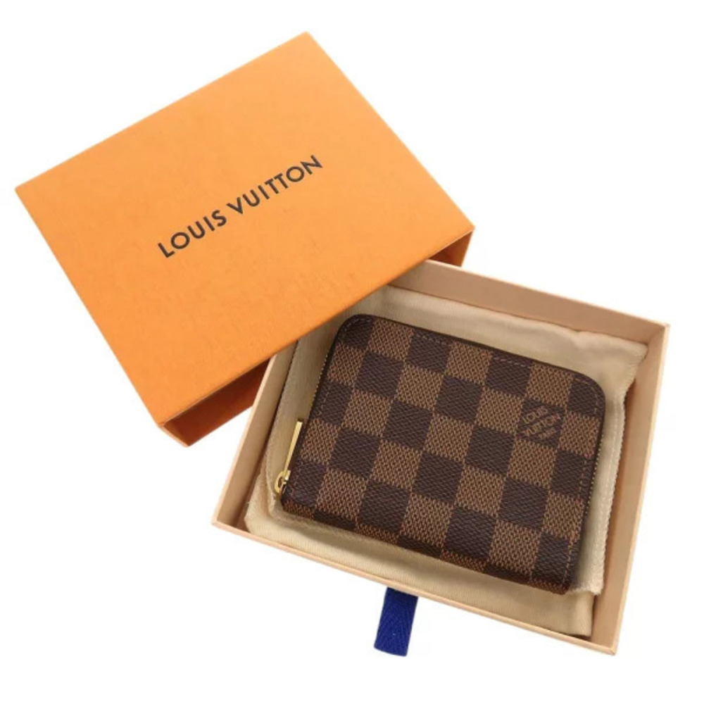 Louis Vuitton Zippy Wallet Coin Damier Brown Case LV - Picture 2 of 6